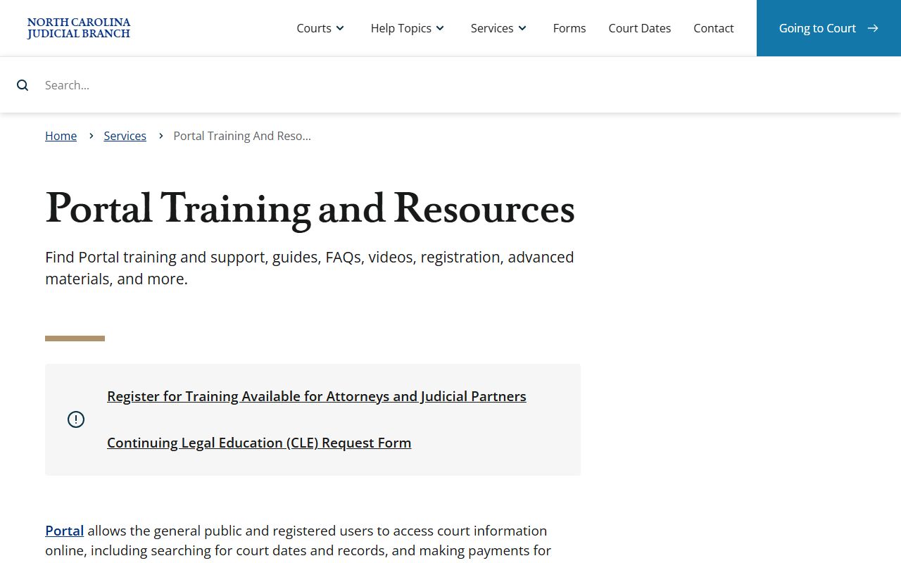 Cumberland County court records Portal training resources
