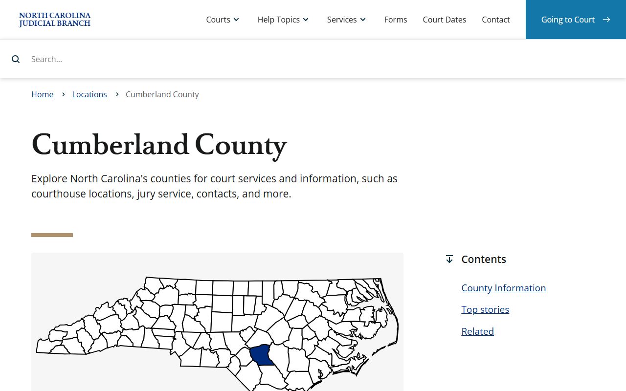 Cumberland County court records official court landing page