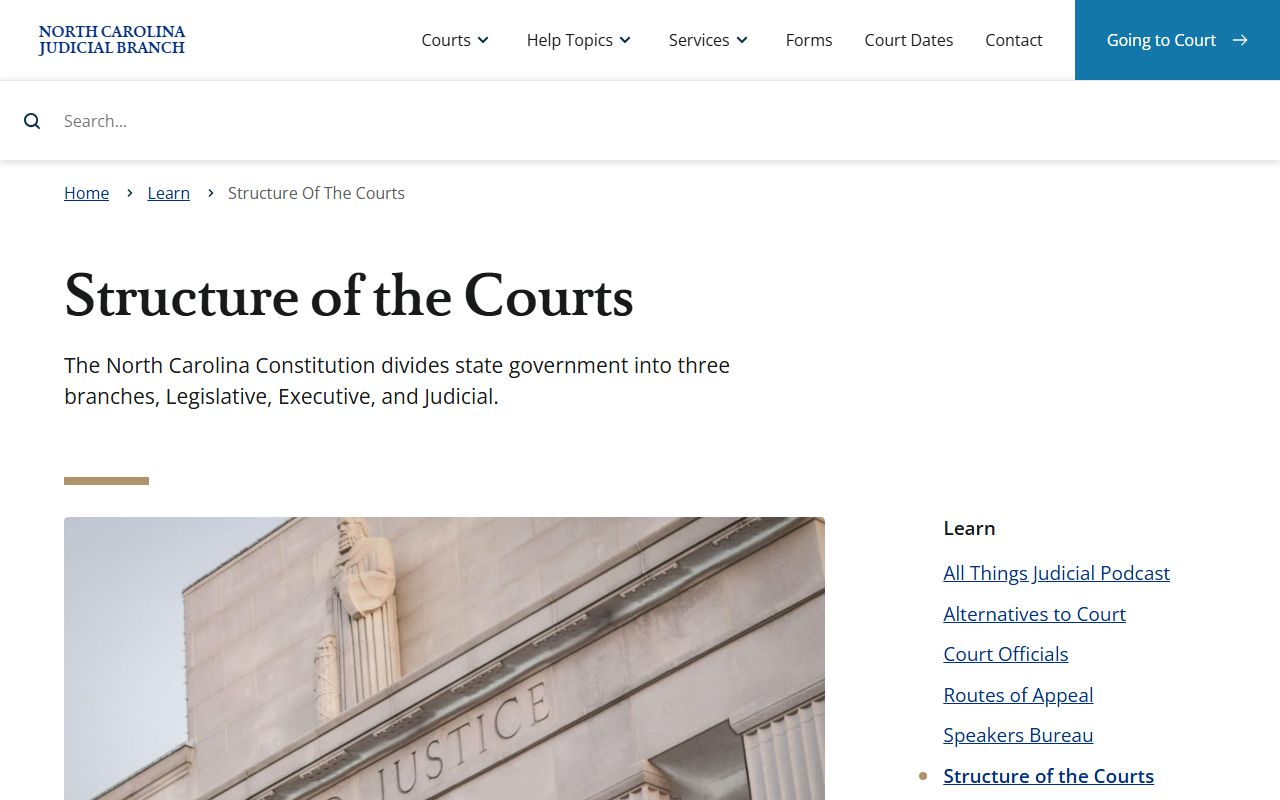 Cumberland County court records North Carolina court structure overview